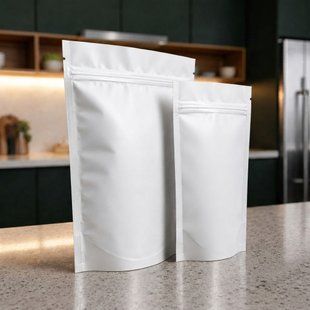 Doypack metalizowany , 250х350х50, BIAŁY, 1kg