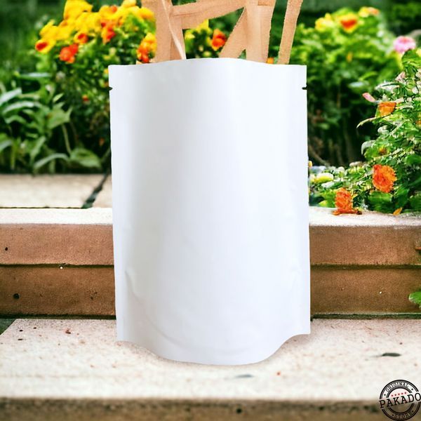 WHITE Stand-up Pouch (no zipper), 140х170х40, 130g