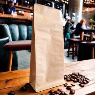 Flat Bottom Pouch KRAFT (no zipper), BROWN, 145х340х90, 1kg