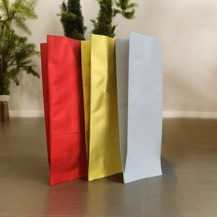 Gusseted center-seal pouch , WHITE, 80х250х32, 250g