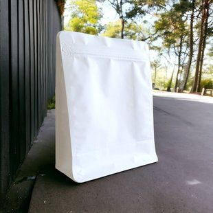 KRAFT Flat Bottom Pouch, WHITE, 200х250х100, 1kg