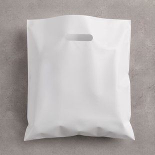 Torba foliowa z wyciętym uchwytem 51 &micro;m (100 szt.), 20х30cm, BIAŁY