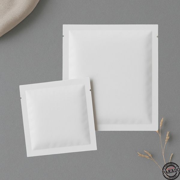 Sachet pouch KRAFT, WHITE, 70х70