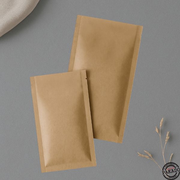 Sachet pouch KRAFT, BROWN, 100х220
