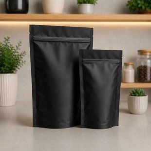 Doypack metalizowany , 140х240х40, CZARNY, 250g