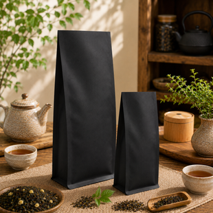 Saszetka z płaskim dnem (bez zamka), 145х340х90, CZARNY, 1kg