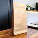 KRAFT Flat Bottom Pouch with zip lock and degassing valve, BROWN, 145х340х90, 1kg